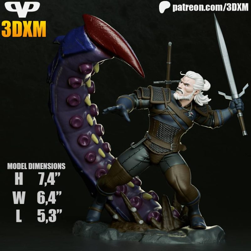 Chibi STL 猎魔人 亨利卡维尔-P站图纸收藏馆