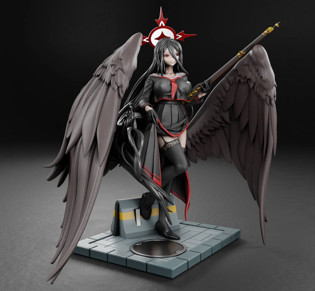 Gr8 碧蓝档案 羽川莲见-P站图纸收藏馆