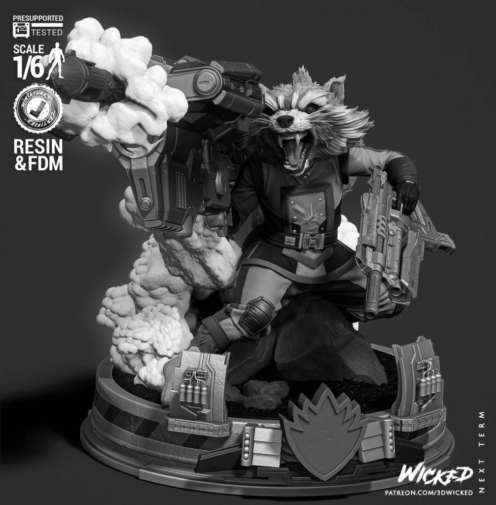 图片[2]-3DWicked 漫威 火箭浣熊-P站图纸收藏馆