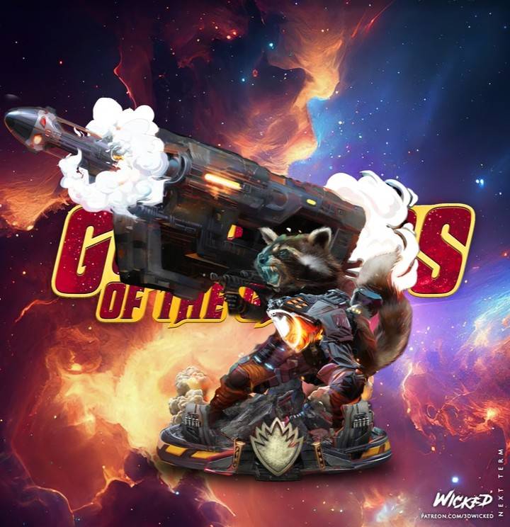 3DWicked 漫威 火箭浣熊-P站图纸收藏馆