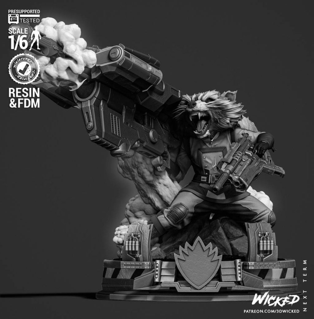 图片[3]-3DWicked 漫威 火箭浣熊-P站图纸收藏馆