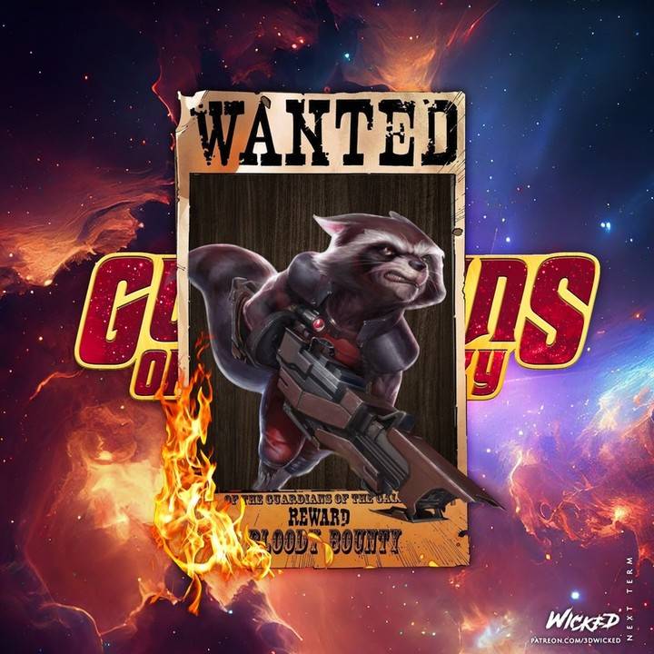 3DWicked 漫威 火箭浣熊-P站图纸收藏馆