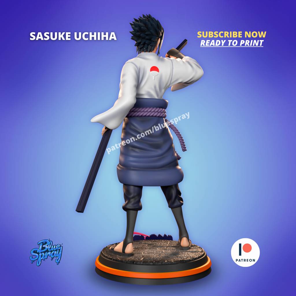 图片[2]-Blue Spray 火影忍者 宇智波佐助-P站图纸收藏馆