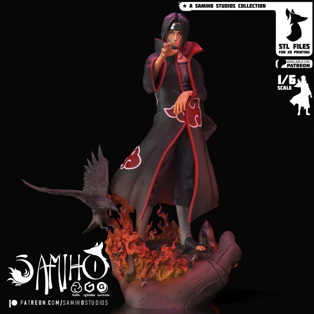 Samiho 火影忍者 宇智波鼬-P站图纸收藏馆