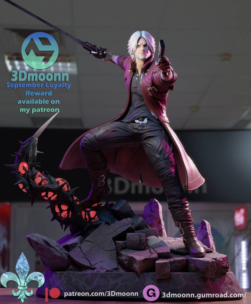 3Dmoonn 鬼泣 但丁-P站图纸收藏馆