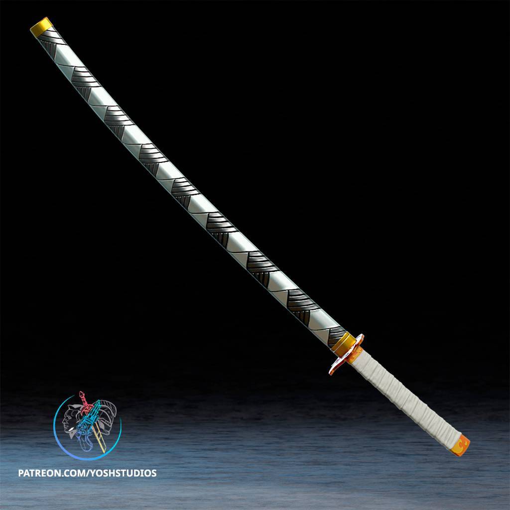 图片[3]-Yosh 恶魔杀手的武士刀-P站图纸收藏馆