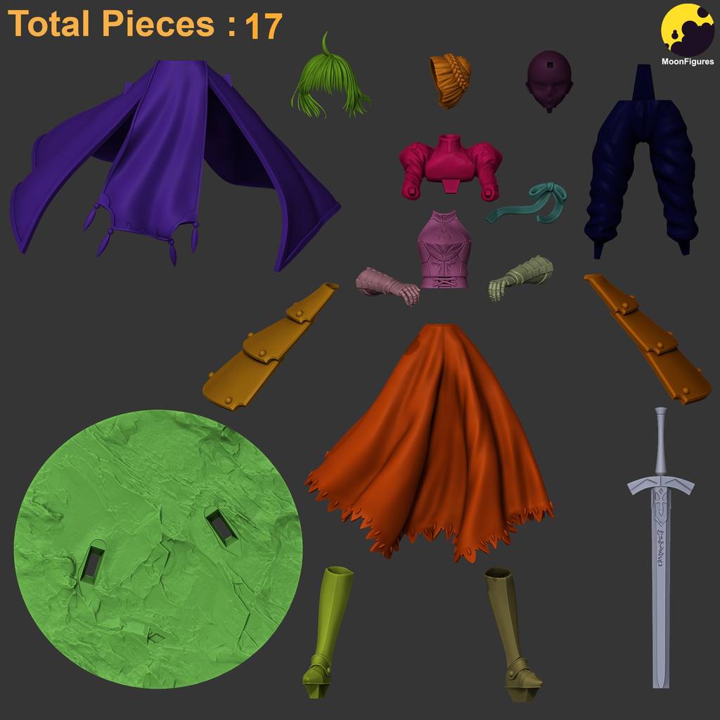 图片[4]-Moon Figures 命运之夜 阿尔托利亚·潘德拉贡-P站图纸收藏馆