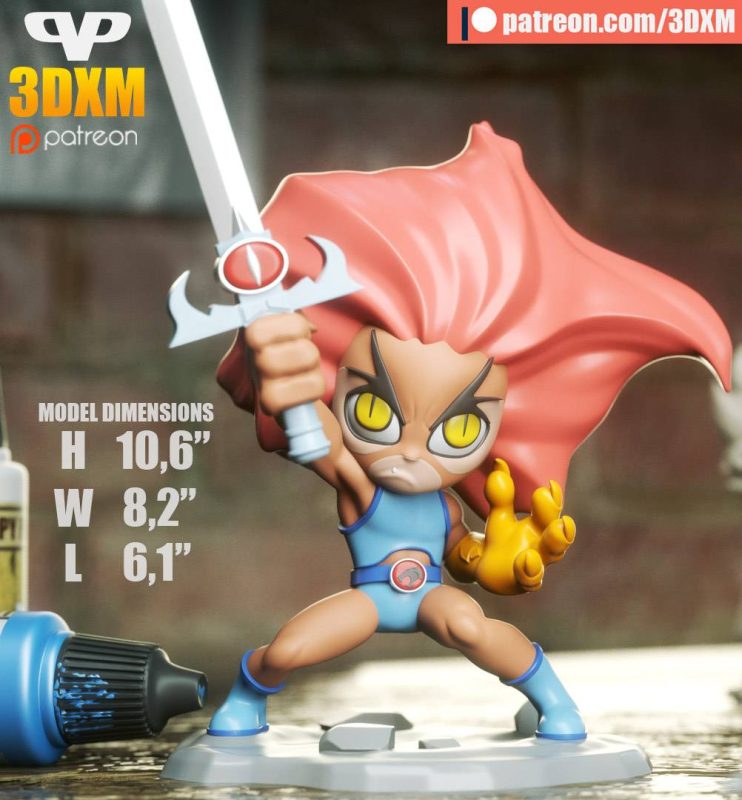 Chibi STL 霹雳猫 狮猫-P站图纸收藏馆