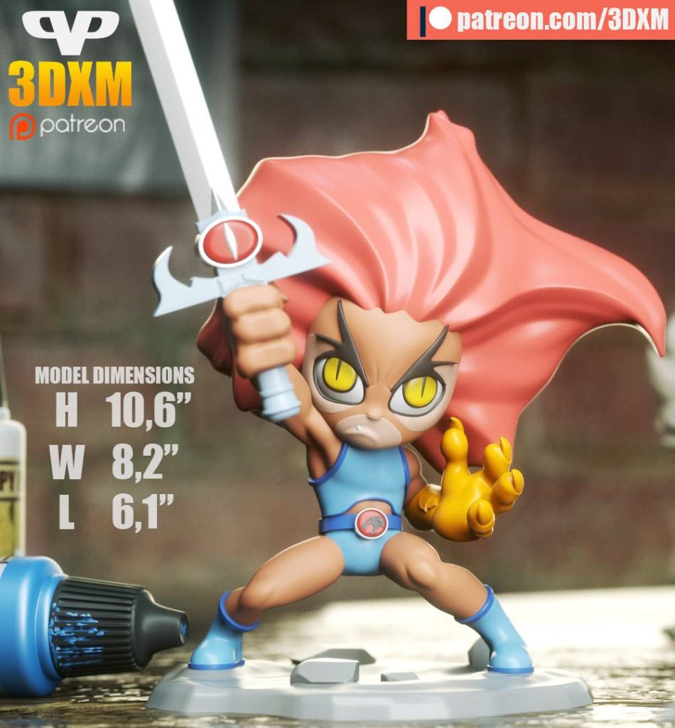 Chibi STL 霹雳猫 狮猫-P站图纸收藏馆