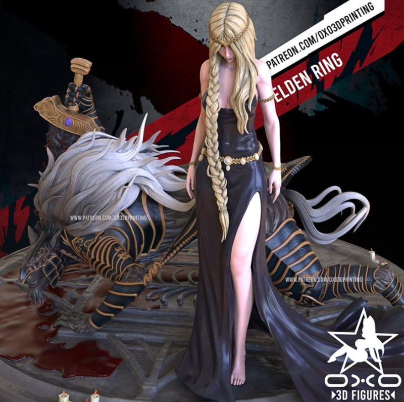 OXO3D 艾尔登法环 永恒女神玛莉卡-P站图纸收藏馆