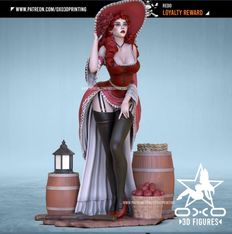 OXO3D 加勒比海盗 女海盗雷德-P站图纸收藏馆