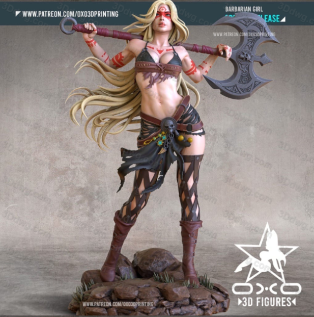 OXO3D 暗黑破坏神 野蛮人-P站图纸收藏馆