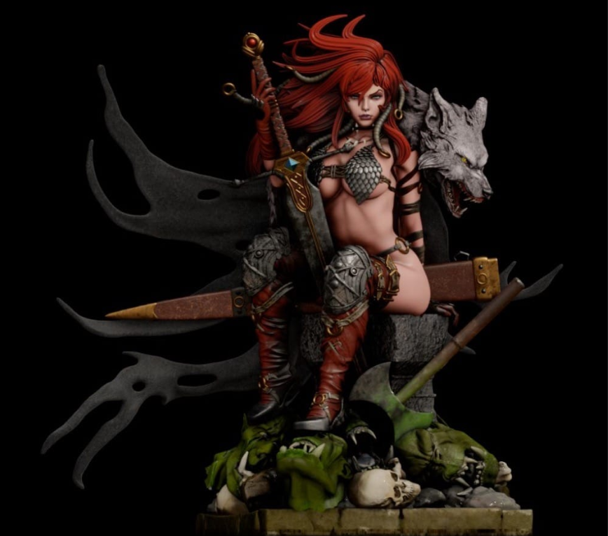 PgGasta 红色索尼娅-P站图纸收藏馆