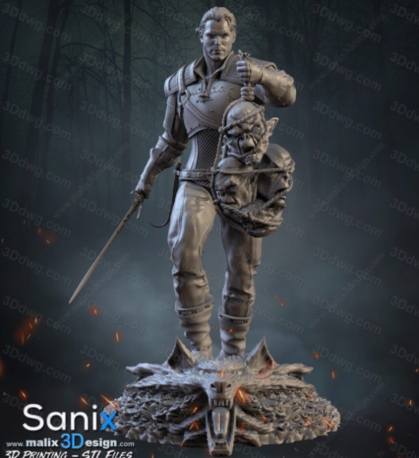 Sanix3d 猎魔人 杰洛特-P站图纸收藏馆