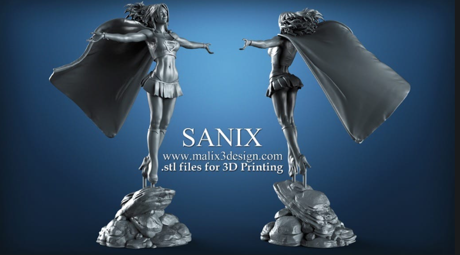 Sanix3d DC漫画 超级少女-P站图纸收藏馆