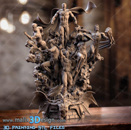 Sanix3d DC漫画 正义联盟-P站图纸收藏馆