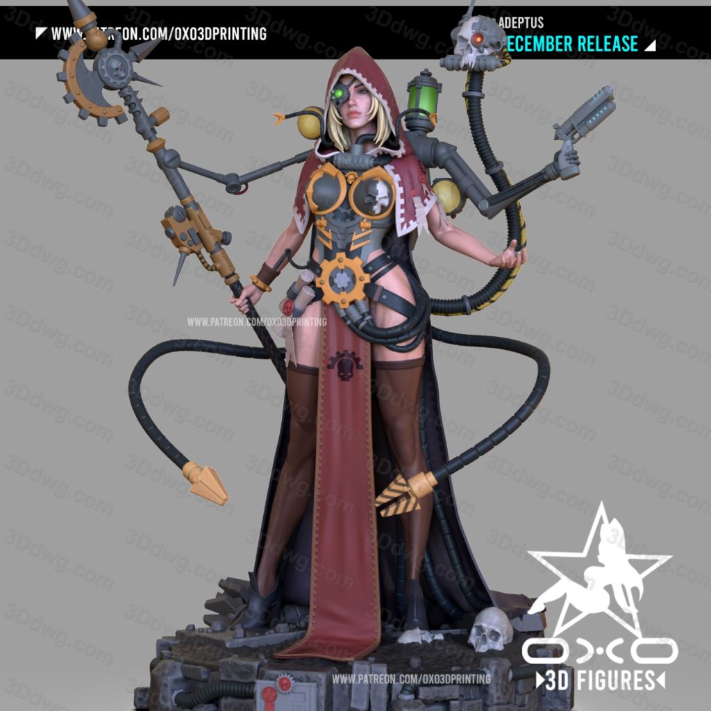 OXO3D 战锤40k 机械教军士-P站图纸收藏馆