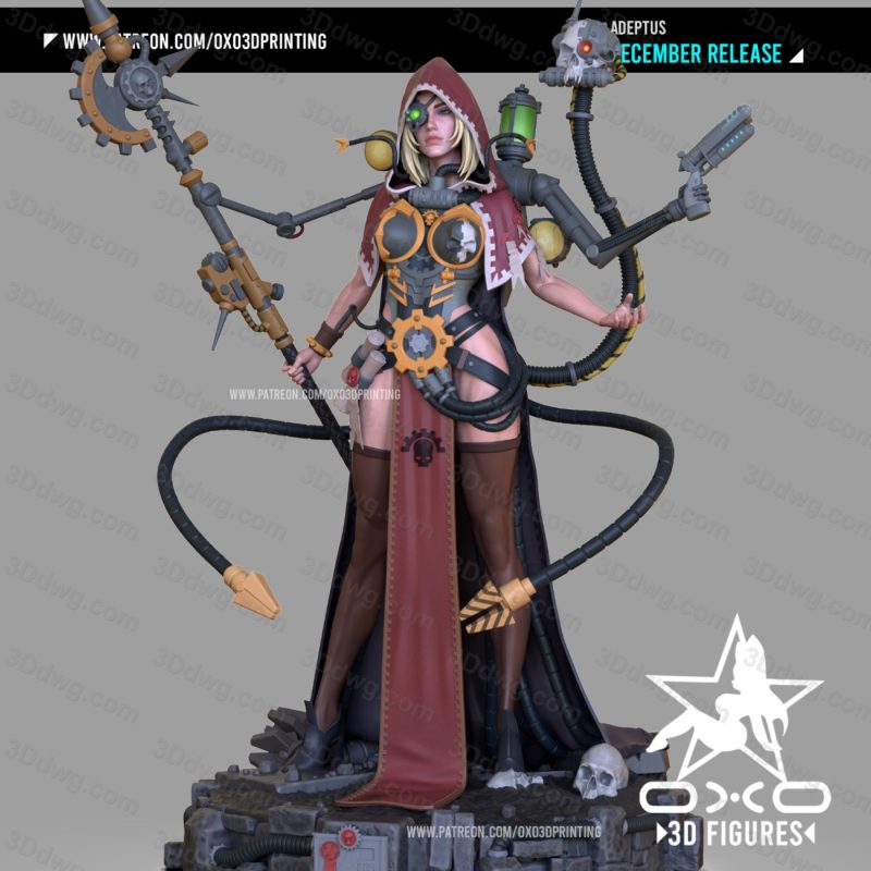 OXO3D 战锤40k 机械教军士-P站图纸收藏馆