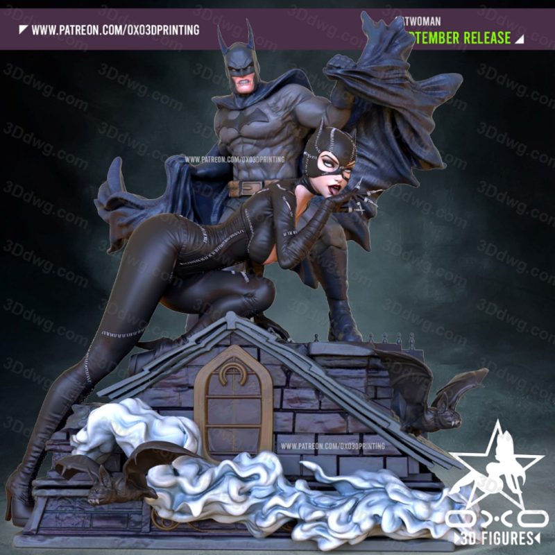 OXO3D DC漫画 蝙蝠侠和猫女-P站图纸收藏馆