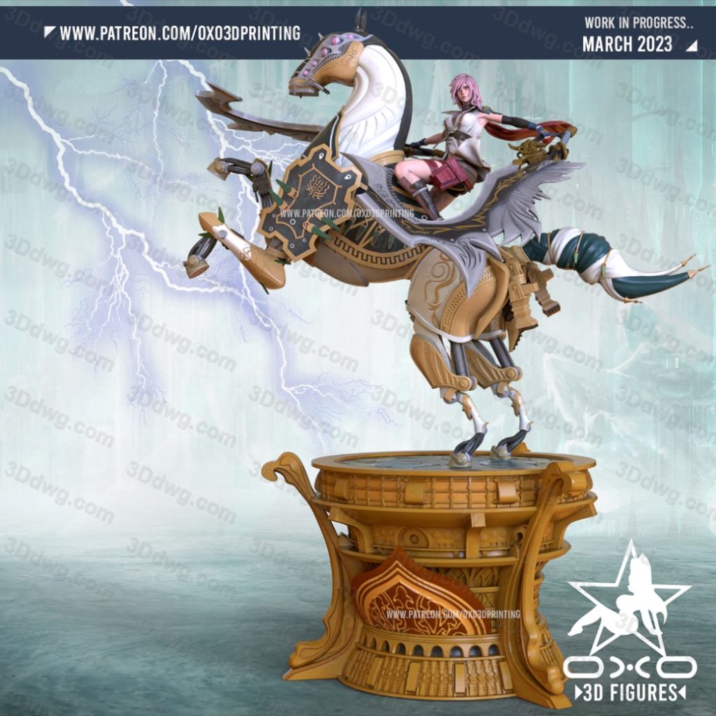 OXO3D 最终幻想 埃克莱尔·法隆和奥丁-P站图纸收藏馆