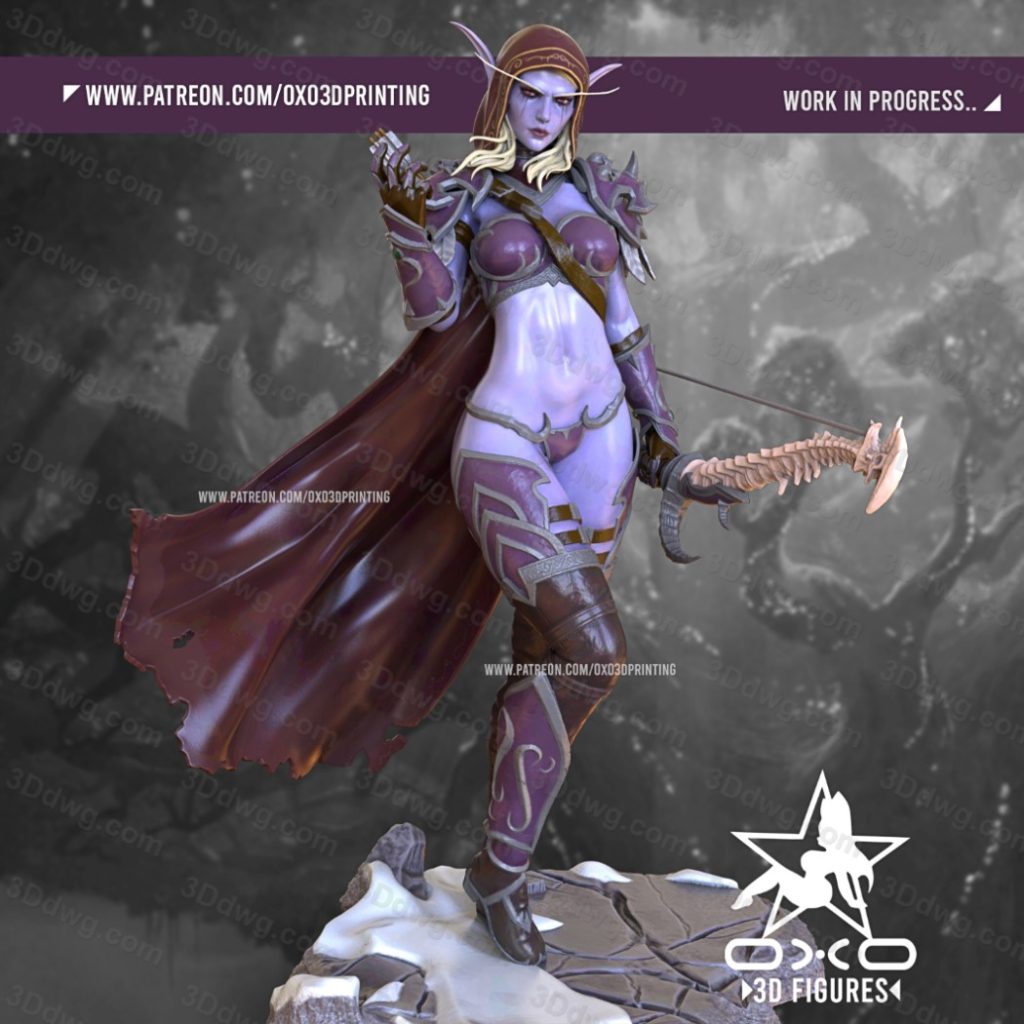 OXO3D 魔兽世界 希尔瓦娜斯·风行者-P站图纸收藏馆