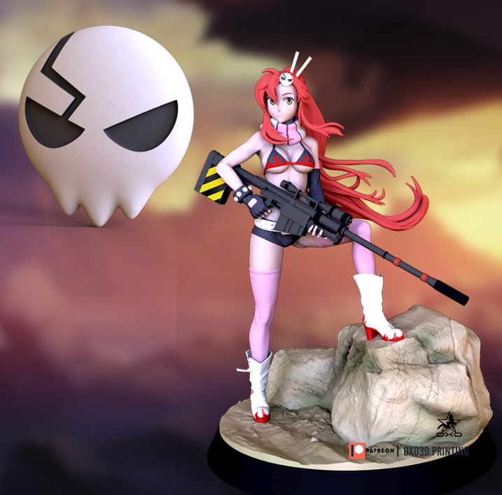 OXO3D 天元突破红莲螺岩 优子-P站图纸收藏馆