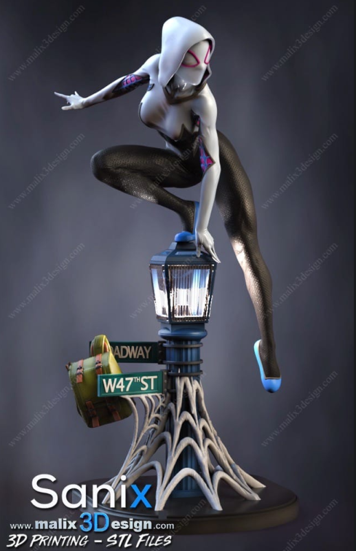 Sanix3d 漫威 蜘蛛格温-P站图纸收藏馆