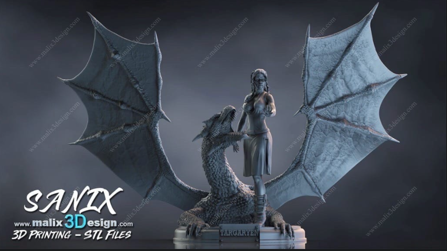 Sanix3d 权力的游戏 龙妈-P站图纸收藏馆