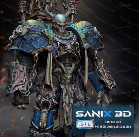 Sanix3d 战锤4k 混沌勇士-P站图纸收藏馆