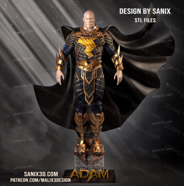 Sanix3d DC漫画 黑亚当-P站图纸收藏馆