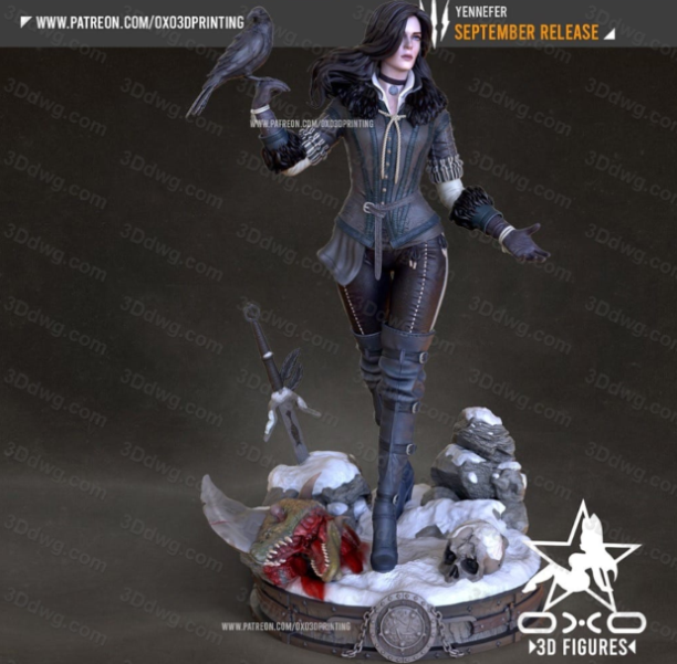 OXO3D 猎魔人 叶奈法-P站图纸收藏馆