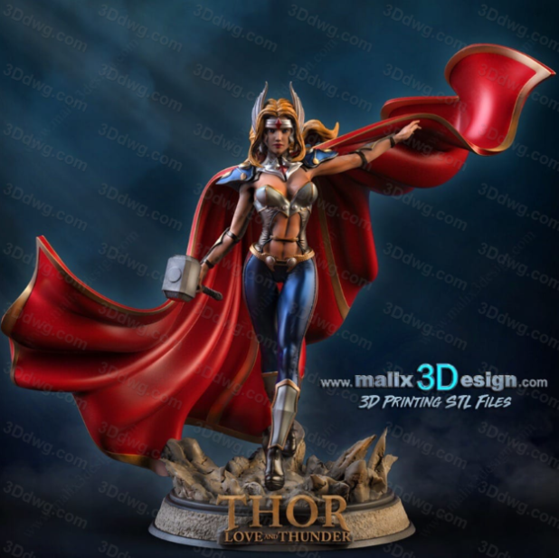 Sanix3d 漫威 女雷神-P站图纸收藏馆