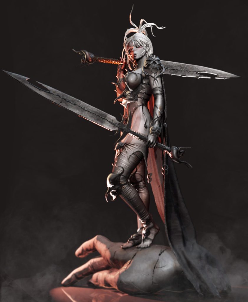 女战士-P站图纸收藏馆