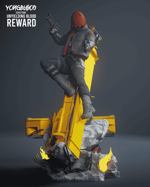 Yongblood Sculpture 漫威 红头罩-P站图纸收藏馆
