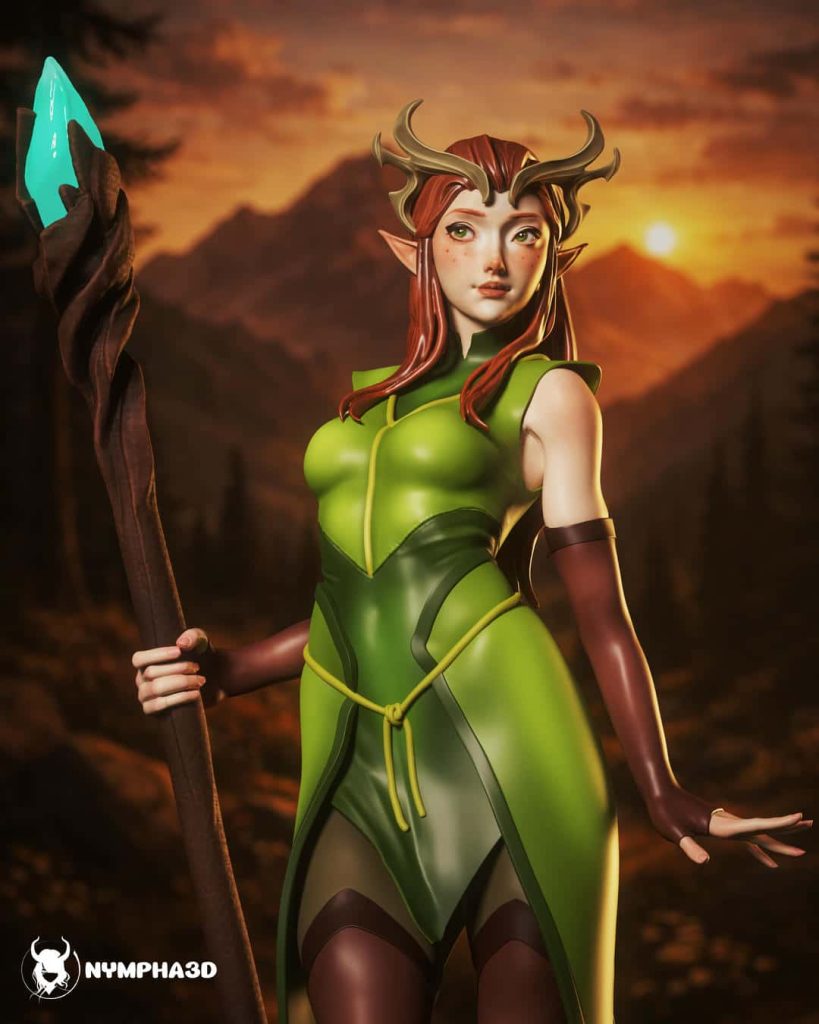 图片[2]-NYMPHA 3D 关键角色 德鲁伊 凯莉丝-P站图纸收藏馆