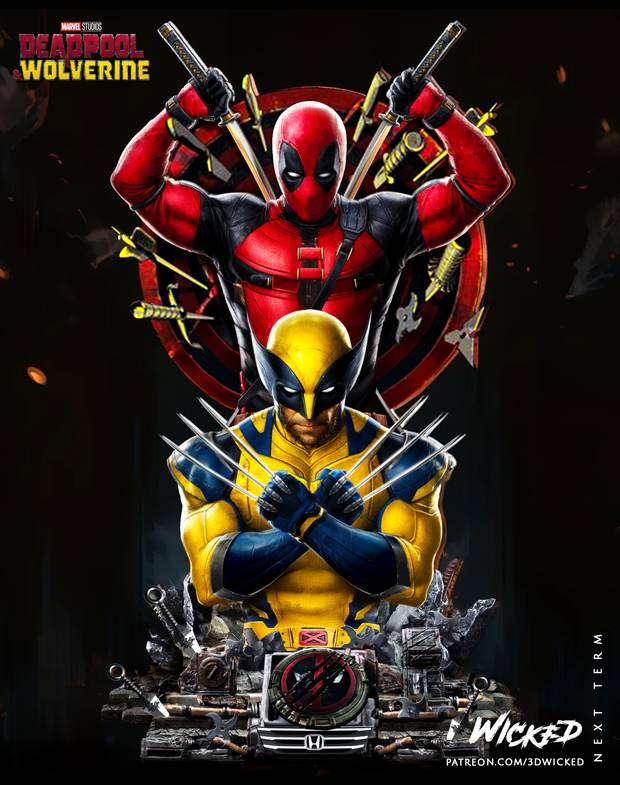 3DWicked 漫威 死待和金钢狼-P站图纸收藏馆