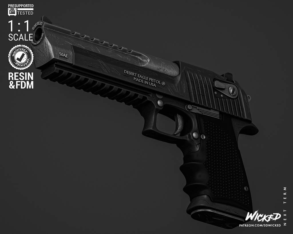 3DWicked 漫威 死待的手枪-P站图纸收藏馆