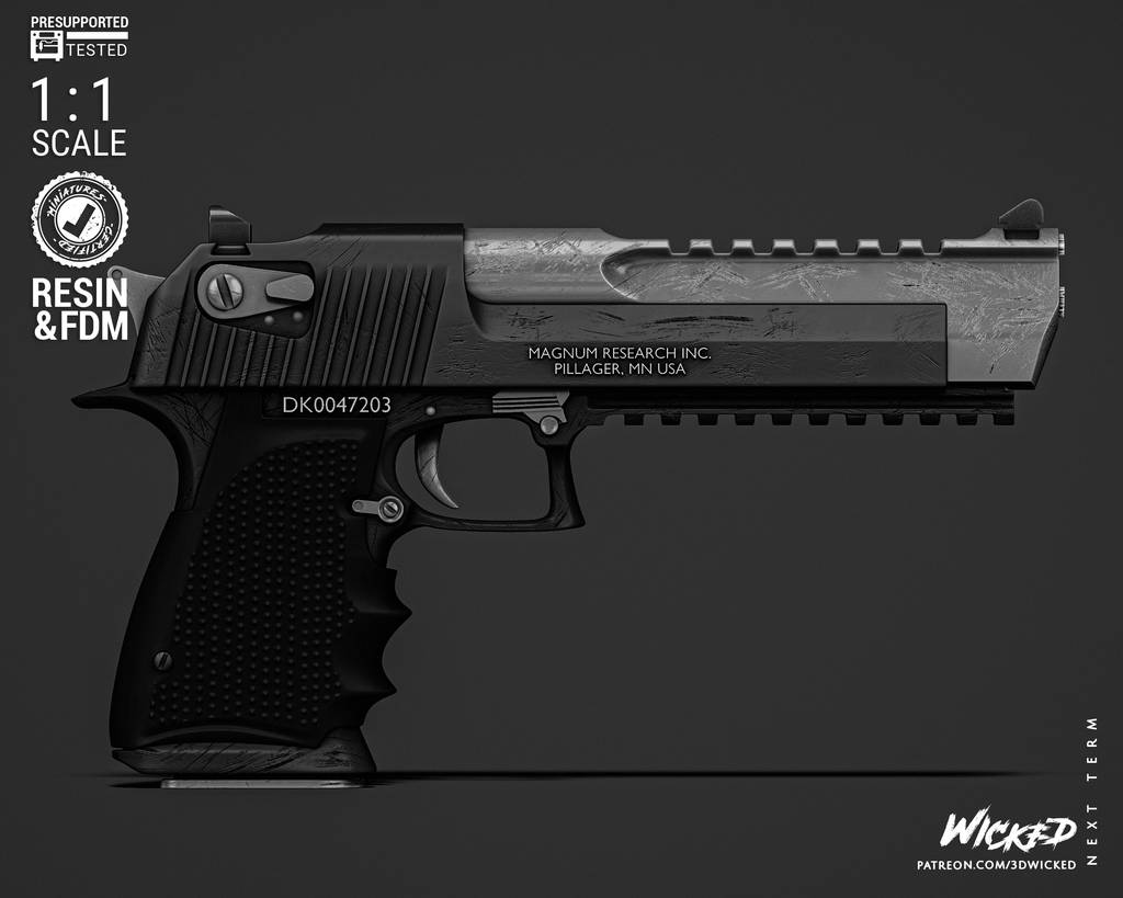 图片[2]-3DWicked 漫威 死待的手枪-P站图纸收藏馆