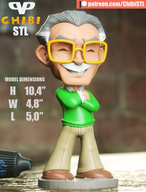 Chibi STL 漫威 斯坦·李-P站图纸收藏馆