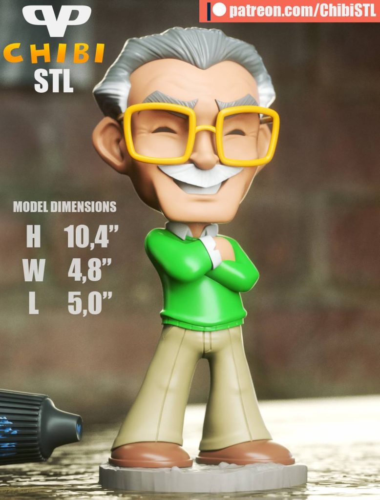 Chibi STL 漫威 斯坦·李-P站图纸收藏馆