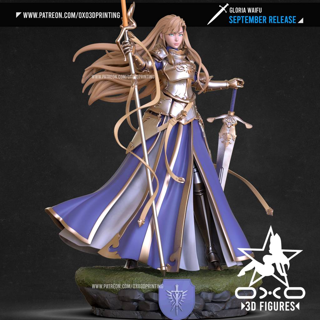 OXO3D 铃兰之剑：为这和平的世界 歌洛莉亚-P站图纸收藏馆