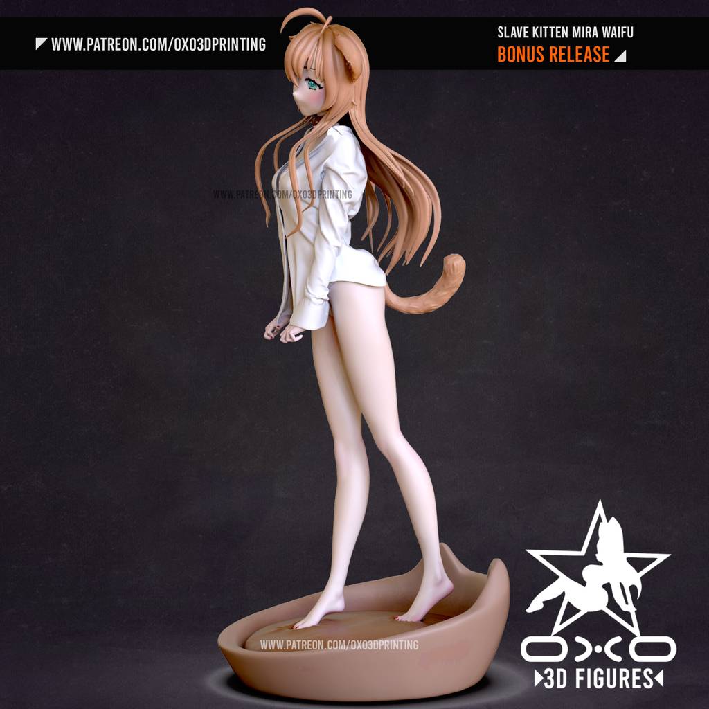 OXO3D 我家猫猫是可爱的女孩子 黄豆粉-P站图纸收藏馆