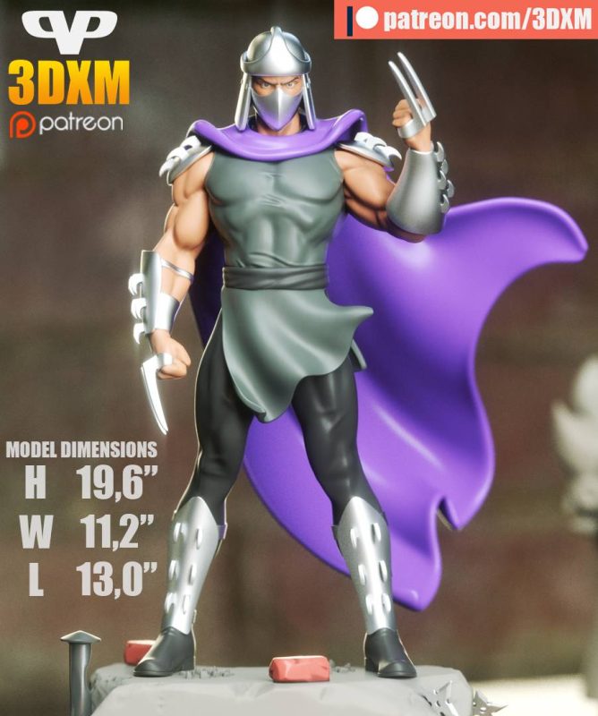 Chibi STL 忍者神龟 施莱德-P站图纸收藏馆