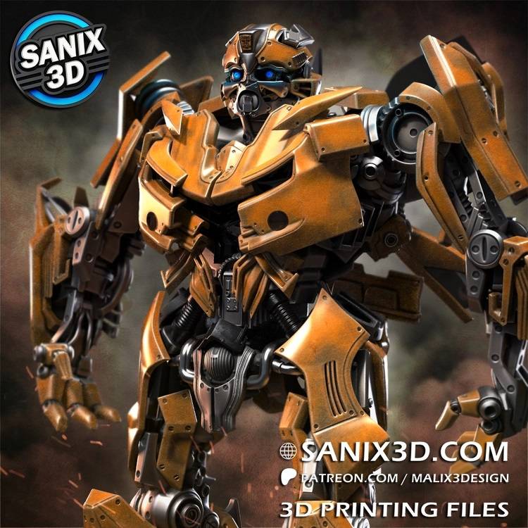 Sanix3d 变形金刚 大黄蜂-P站图纸收藏馆