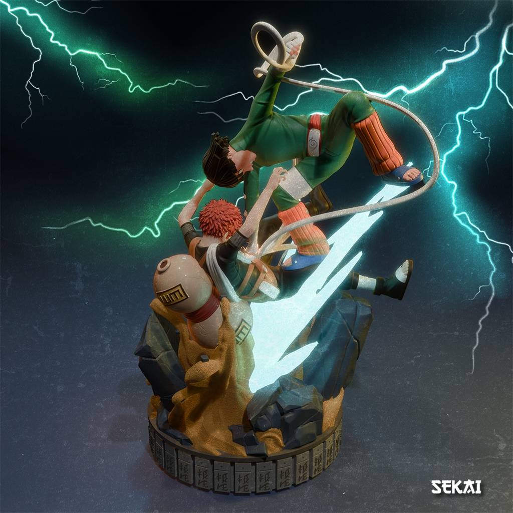 图片[2]-Sekai 火影忍者 我爱罗对战洛克·李-P站图纸收藏馆