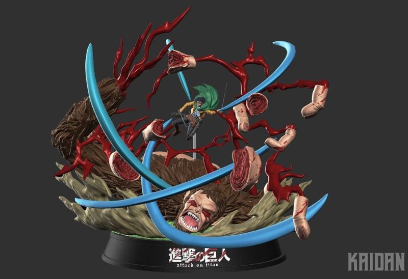 Kaidan 进击的巨人 利威尔VS兽之巨人-P站图纸收藏馆