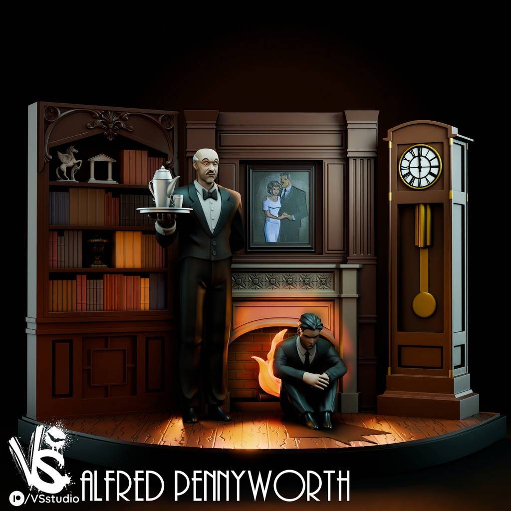 图片[1]-VS3D DC漫画 阿尔弗雷德和布鲁斯-P站图纸收藏馆