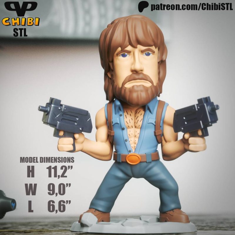 Chibi STL 查克·诺里斯-P站图纸收藏馆