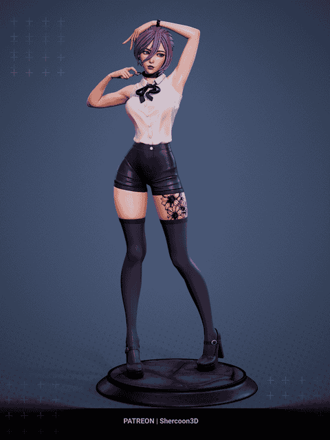 Shercoon3D 链锯人 蕾塞-P站图纸收藏馆