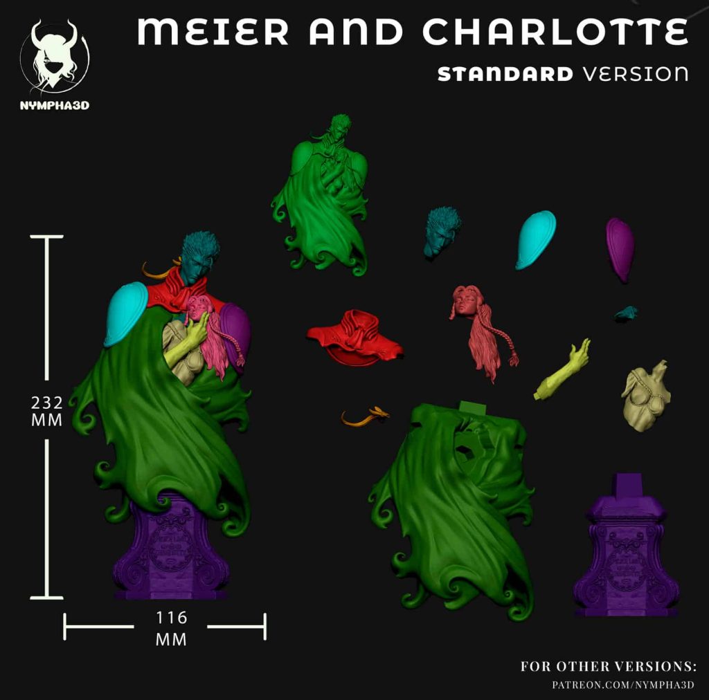 图片[3]-NYMPHA 3D 吸血鬼猎人D Meier and Charlotte-P站图纸收藏馆